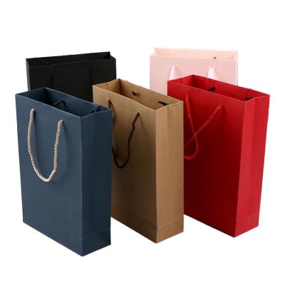 China Free Sample Materials Free Sample Recycled OEM LOGO Kraft Paper Bag Custom Buying Biodegradable Shoe Packaging Bags For Clothing for sale