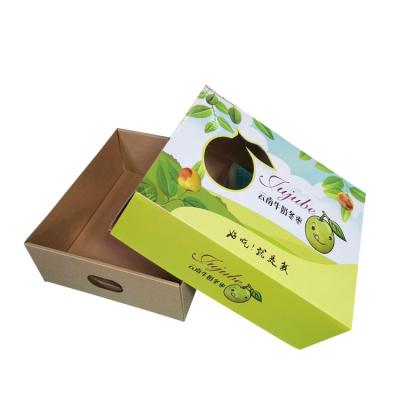 China Thick And Durable Recyclable Corrugated Vegetable Cardboard Cardboard Paper Fruit Packaging Corrugated Box for sale