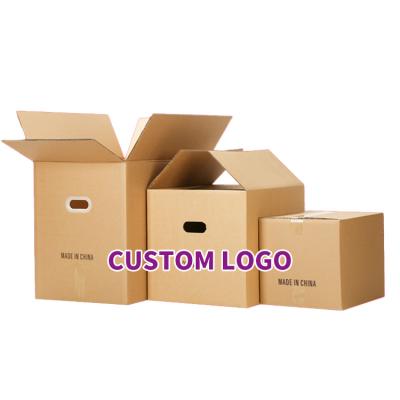 China Recyclable Custom Factory Direct Shipping Eco Packing Box Cardboard Box Logo Printed Corrugated Cardboard Box for sale