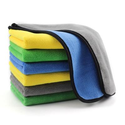 China 30*40cm QUICK DRY Hemming Washing Drying Towel Dust Car Wash Towels Remove Strong Decomination Fiber Car Thick Thin Fine Cleaning Cloth for sale