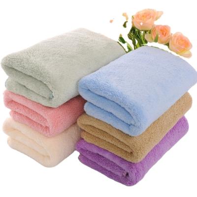 China High Quality Quick Dry Bath Towels Microfiber Fabric Coral Fleece Soft Comfortable Bath Towel Child Safe Washing Custom Design Microfiber for sale