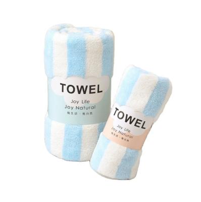 China Antimicrobial Soft Towels Set Quick Dry Bath Customized Luxury Logo Microfiber Adult Woven Rectangle Towel for sale