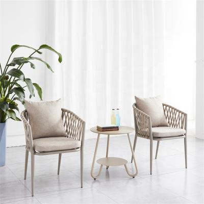 China Factory direct eco-friendly modern leisure aluminum rope garden chair for outdoor for sale