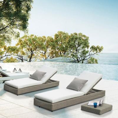 China Poly Patio Wicker Eco-Friendly Synthetic Outdoor Furniture Rattan Sun Sofa Arrangement Pool Rattan Lounge Chair for sale