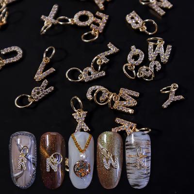 China Wholesale 26 CLASSIC Letters Pendant With Alloy Diamonds Diy Accessories Pendant Ornament for sale