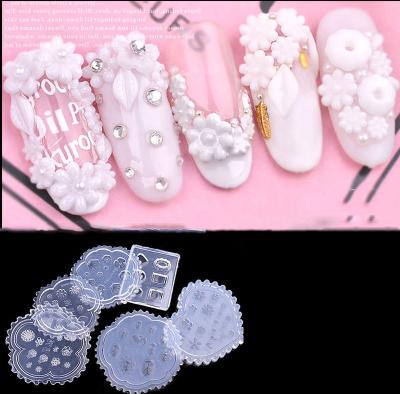 China 3D Nail Art Design Wholesale DIY Nail Art Ornament Make Silicone Template 3D Nail Art Tool Mold for sale