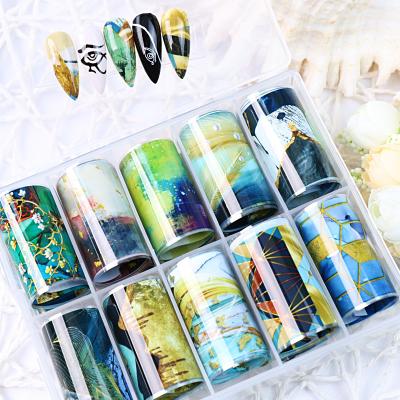 China Nail Art Decoration Wholesale nail stickers beauty sky transfer paper for art decoration nail sky diy foil for sale