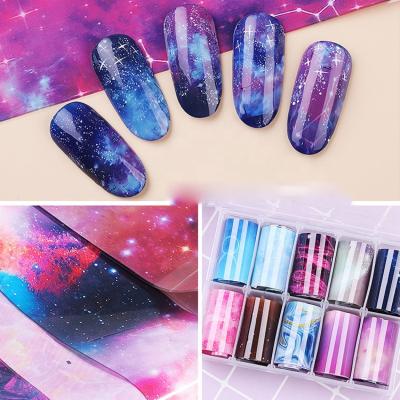 China Nail Art Decoration Hot Sale Nail Stickers Sky Transfer Paper for Art Decoration Butterfly Nail Sky Foil for sale