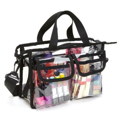 China Large Capacity Storage Fashionable Waterproof Transparent Cosmetic Bag For Outdoor Lady Toiletry Bag Makeup Bag for sale