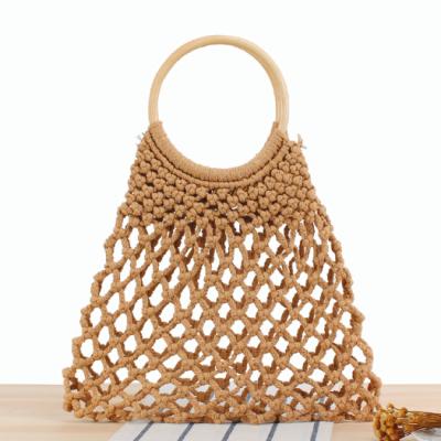 China New high quality rattan Bali mesh bag made in china leisure handbag for lady for sale