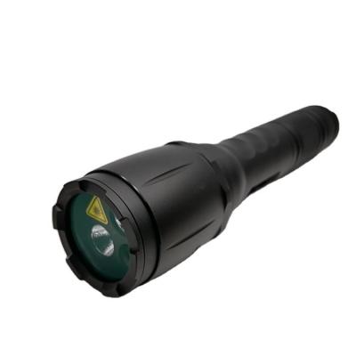 China Waterproof Long Range Zoom Focus LED Laser Rechargeable Laser Black Flashlight Laser Torch for sale