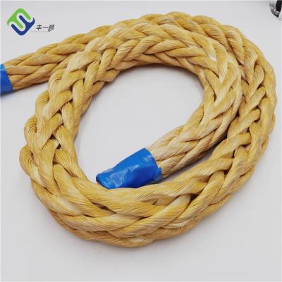 China Spliced 12 Strand UHMWPE Rope HMPE Rope For Marine Shipping / Mooring / Towing for sale