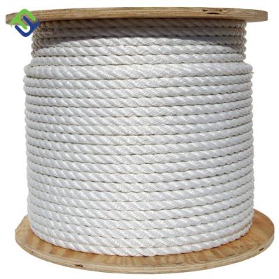 China Marine Fiber Rope 3 Strand Nylon Twisted Rope 36mm Mooring Tail Hawser Ship Rope for sale