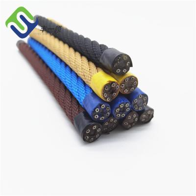 China 16 mm 6 Strand Twist PP combinatie touw met accessoires voor klimnet Te koop