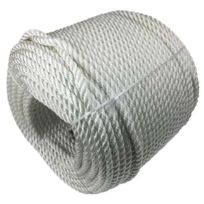 China 14mm White 3 Strand Nylon Anchor Rope X 100m Marine Rope For Boat for sale