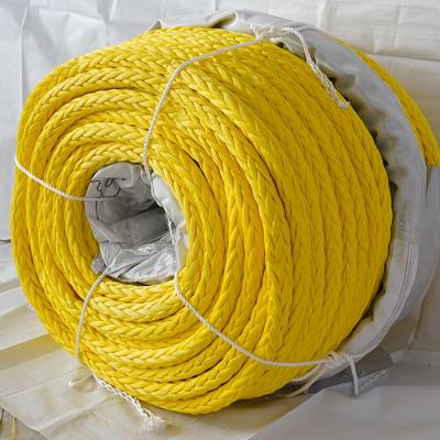 China UHMWPE Fiber Mooring Rope 12 Strand 22mmx200m for marine towing for sale