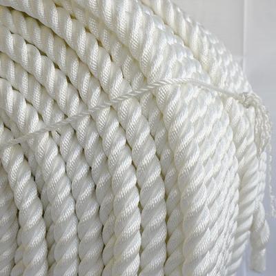 China 3 Streng Twisted Nylon Fiber Rope Nylon Lifting Rope Nylon Marine Rope Te koop