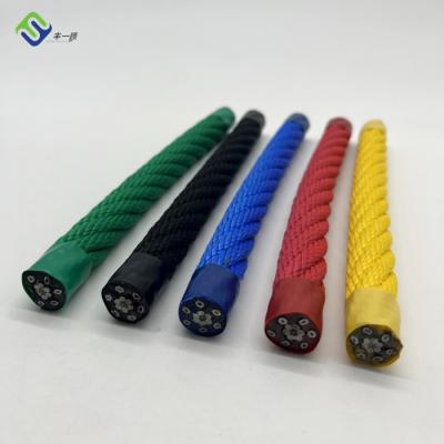 China 6*8 IWRC Combination Wire Rope 16mm Playground PP Polypropylene for sale