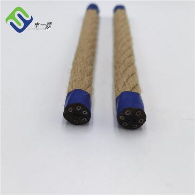 China Hemp Look Combination Wire Rope 16mmx500m Playground Polyester For Swing for sale