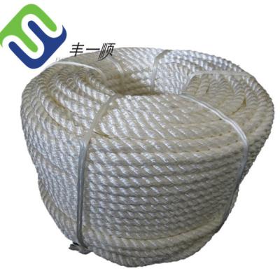 China Het UV Bestand 3 Bundel Verdraaide Nylon Koord van de Kabel Witte Nylon Trekkracht Te koop