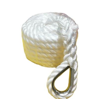 Cina Putrefazione di nylon torta Marine Boat Anchor Rope resistente della corda di 3 fili in vendita