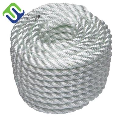 China Industry Grade Nylon Polyamide 3 Strands Twisted Rope For Docking Pulling for sale