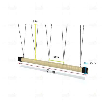 China Equipamento exterior do campo de jogos da ponte de corda 120mm da suspensão do balanço da corda à venda