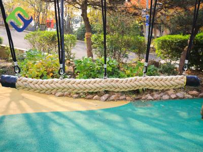 China Hemp Color Playground Swing Bridge 150mmx2.5m Polyester Rope For Kids for sale