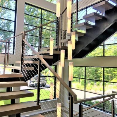 China Modern High Quality Tempered Straight Staircase Super White Glass Straight Design for sale