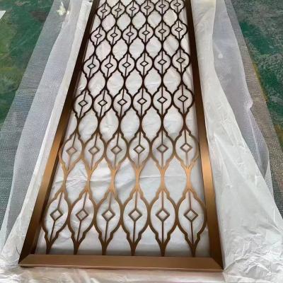 China Art Deco ECT Commercial Room Screen Partition Divider Panels Stainless Steel for sale