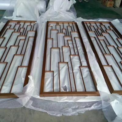 China Exterior Room Divider Partition Panels Art Deco ECT Metal Screens Stainless Steel for sale