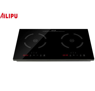 China Household double burners induction hob induction cooktop / two burners / cooker 1800W+1800W Model ALP-DIC08A Te koop