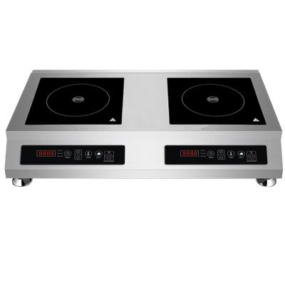 China Household 7000W High Power Double Burners Fast Cooking Commercial Induction Cooker For Restaurant Hotel Buffet Heater ALP-C05D Model for sale