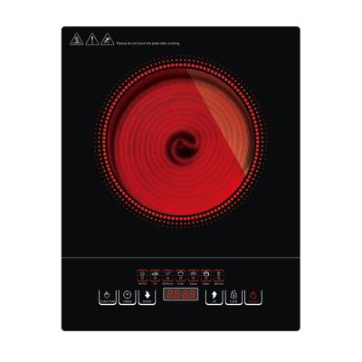 中国 Pan Detection Black Crystal Glass Dish A Grade Touch Control Ultra-thin Induction Cooker with Silicone Induction Cooker Mat 販売のため