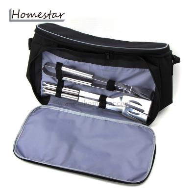 China Easily Cleaned Picnic Hot Set BBQ Set With Cooler Bag for sale