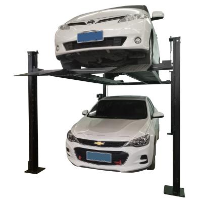 China Low Ceiling Removable Home Garage Used 3600kgs Longest Four Post Cheapest Car Parking Lift for sale