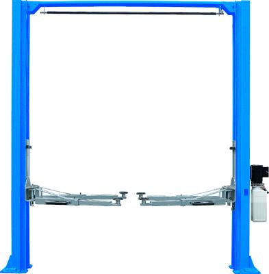 China Economic Garage Equipment 4t Grade Garage Equipment Asymmetric Clear Floor Two Post Car Lift for sale