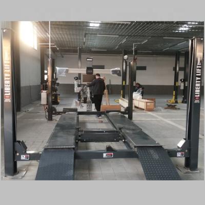 China 5.0t CE Approved 405 Safety Design Four Post Pneumatic Synchronous Unlocking Car Lift 5t for sale