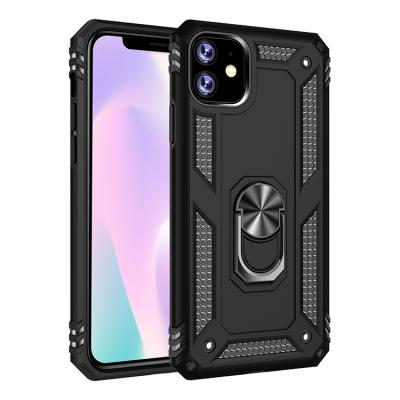 China Lightweight Magnetic TPU PC Phone Case Cover for iPhone, Phone Shell with Stand Holder 3 in 1 for iPhone 11 Case for sale