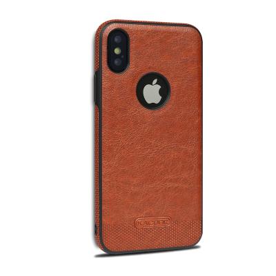 China Anti-scratch For iPhone X Luxury Custom Leather Case Top End Phone Case for sale