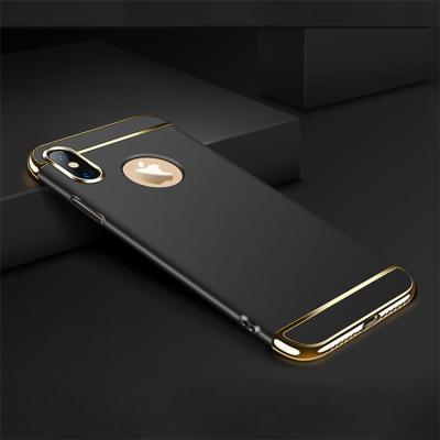 China Plated and Matt PC Anti-scratch Plated and Matt PC 3 in 1 Cover for iPhone X for sale