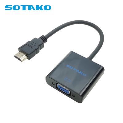 China COMPUTER SOTAKO HDTV Male To VGA Female With Audio Converter Cable Support 1080P for sale