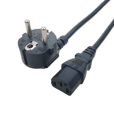 China European Bare Copper Cord 3x0.75mm CEE7 Europe Standard AC Supply AC Plug To IEC320 C13 EU Power Cord For PC Computer for sale