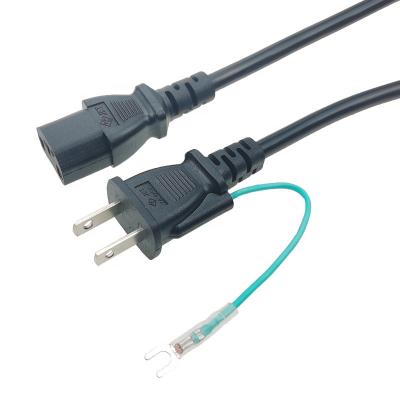 China Pure Copper COMPUTER AC 2 Prong Plug C13 With Ground Wire Japan PSE Mains Cord 3x0.75mm Bare Copper for sale