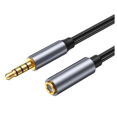 China SOTAKO Microphone Earphone Extension Cable 4 Pole Nylon Braid 3.5mm Male To Female Adapter Lossless Stereo Audio Cable for sale