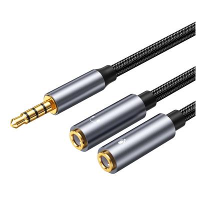 China SOTAKO Microphone Cable 1 Audio Male To Female 2 3.5MM Headset And 2-In-1 Microphone Y Splitter Audio Cable for sale