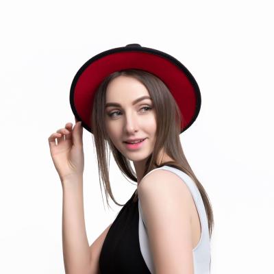 China Custom Made Casual Solid Color Polyester Cotton Vegan Felt Packing Fedora Hat For Women Men Party Music Festival Fashion for sale