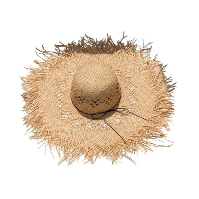 China Image No Brown Summer Women's Summer Women Sun Shade Lady Beach Sun Shade Brim Wide Brim Wholesale Minimum Premium Foldable Oversized Wide Wheat Hat for sale