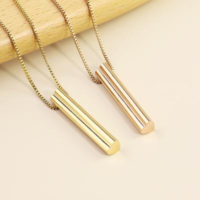 China TRENDY Custom 4 Sided 3D Heart White Bar Ready To Engrave Customizable Vertical Bar Necklace Wholesale Supply For Christmas Gifts for sale