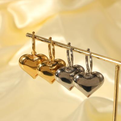 China 2022 Real Jewelry CLASSIC Custom Made High Quality Statement Heart Earrings U Shape 18K Gold Plated Designer Inspired Earrings For Women for sale